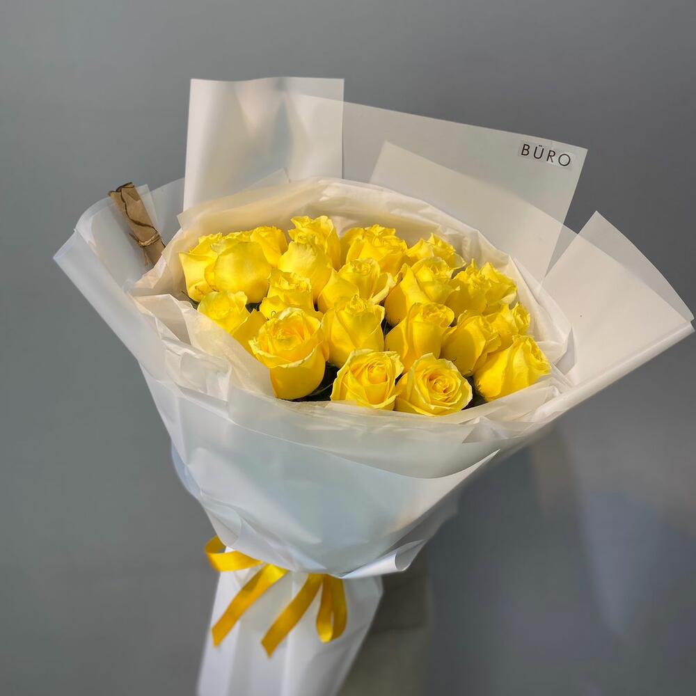 Букет из желтых голландских роз